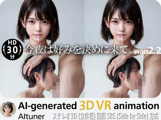 3D VR SBS【30分HD】今夜は好みを決めに来て。